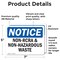 Signmission Non-RCRA And Non-Hazardous Waste OSHA Notice Sign, Vinyl Decal, 7in W x 5in L, 2PK OS-2PACK-NS-D-57-L-15110 - alternate 5